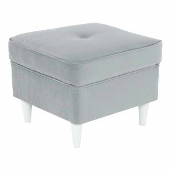   Puff, világosszürke/fehér, RUFINO 3 NEW , Szürke , Szövet