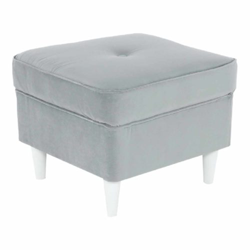 Puff, világosszürke/fehér, RUFINO 3 NEW , Szürke , Szövet