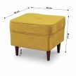 Puff, sárga/wenge, RUFINO 3 NEW , Sárga , Szövet