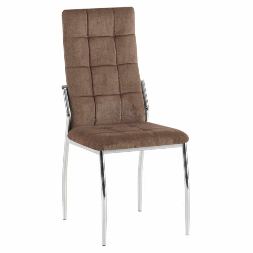 Szék, sötétbarna szövet/fém, ADORA 2 NEW | Barna | Fém
