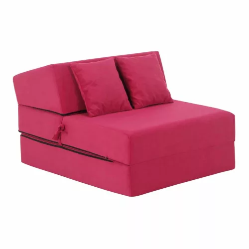 Összecsukható matrac/fotel, 2v1, rózsaszín magenta, PELOS | Rózsaszín | Poliuretán hab 22