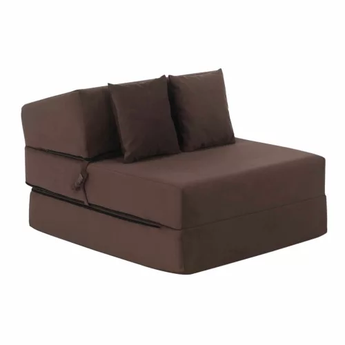 Összecsukható matrac/fotel, 2v1, barna Taupe, PELOS | Barna | Poliuretán hab 22