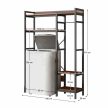 Polcállvány mosógép fölé, sötét tölgy/fekete, DELSIN , Barna , Fém