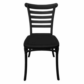 Rakásolható szék, fekete, SAVITO | Fekete | Műanyag