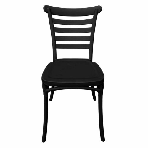 Rakásolható szék, fekete, SAVITO | Fekete | Műanyag