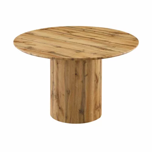 Étkezőasztal, tölgy, átmérő 120 cm, MAHIR TYP 2 | Barna | MDF