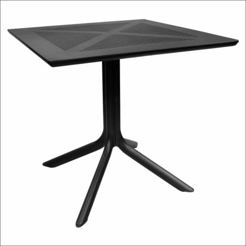 Kerti asztal, fekete, DENTON NEW | Fekete | Műanyag