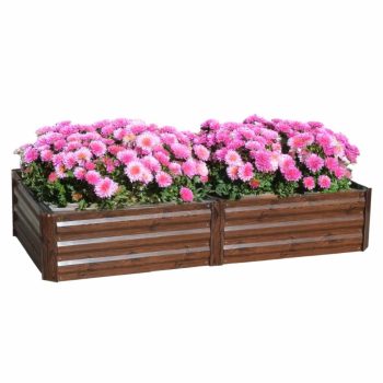   Magasított virágágy, barna, acél, NONKY TYP 6 | Barna | Acél