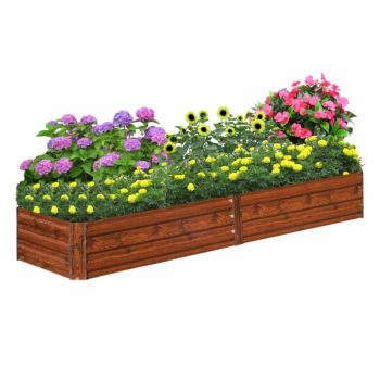   Magasított virágágy, barna, acél, NONKY TYP 7 | Barna | Acél