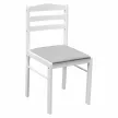 Étkezőgarnitúra 1+4, fehér/bézsesszürke, SOMIN | Fehér | MDF