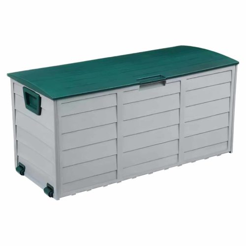 Kerti tárolódoboz, szürke/zöld, KORTEZ | Szürke | Műanyag