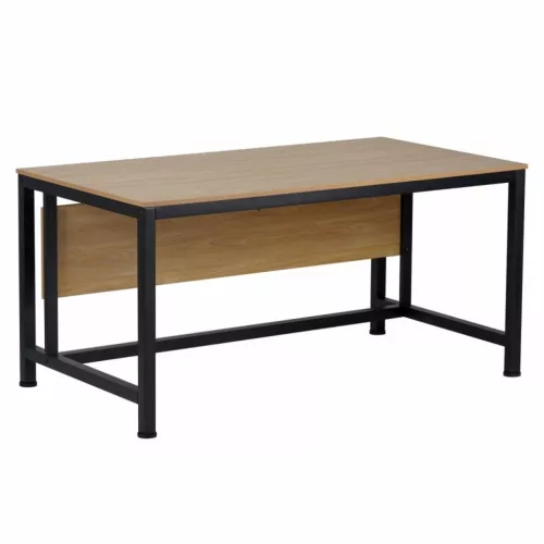 Íróasztal, tölgy/fekete, 150x80 cm, KILIS NEW | Fekete | MDF