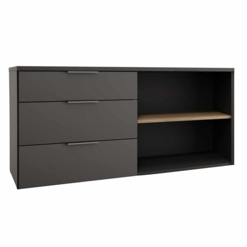 Komód, antracit/cremona tölgy, ADAPO ADP05 | Barna | DTD