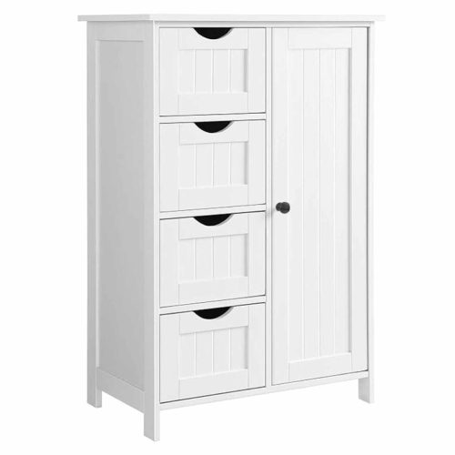 Szekrény/polcállvány, fehér, STORMI | Fehér | MDF