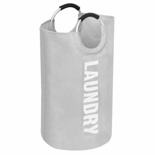 Szövet szennyestartó kosár, szürke, DARILO | Szürke | Szövet