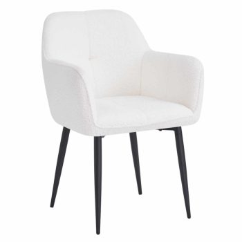 Étkezőszék, fehér/fekete, SENER | Fehér | Szövet