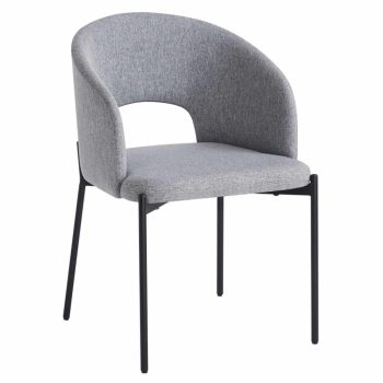 Étkezőszék, szürke/fekete, LONKA | Szürke | Szövet