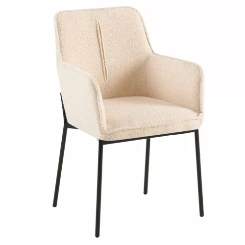 Design fotel, bézs/fekete, REMOND | Bézs | Szövet