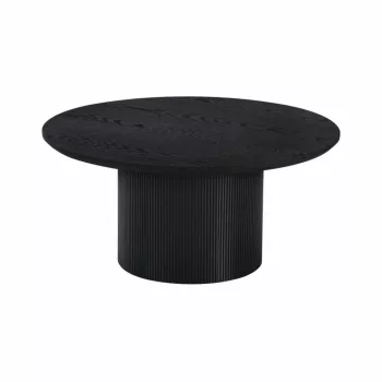   Dohányzóasztal, fekete, átmérő 80 cm, MAHIR TYP 2 | Fekete | MDF
