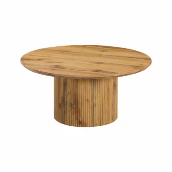   Dohányzóasztal, tölgy, átmérő 80 cm, MAHIR TYP 2 | Barna | MDF