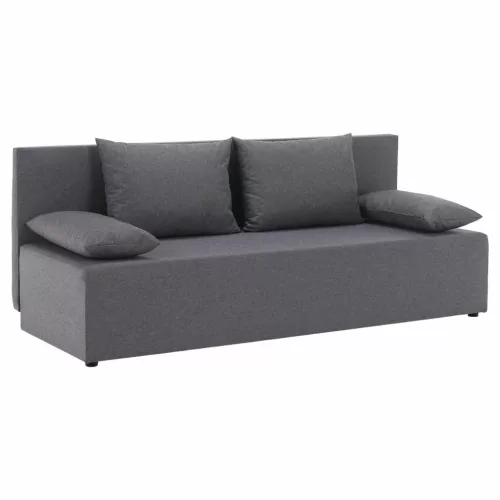 Kihúzható heverő, világosszürke, EUGI | Szürke | Szövet