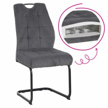 Étkezőszék, szürke/fekete, KELMA | Szürke | Szövet