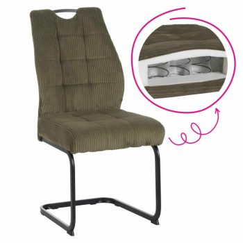 Étkezőszék, zöld/fekete, KELMA | Zöld | Szövet