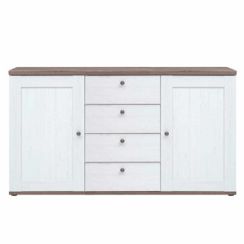   Komód, canyon fenyő/sonoma trüffel tölgy, TEINA KOM2D4S | Barna | DTD