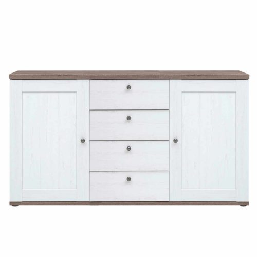 Komód, canyon fenyő/sonoma trüffel tölgy, TEINA KOM2D4S | Barna | DTD