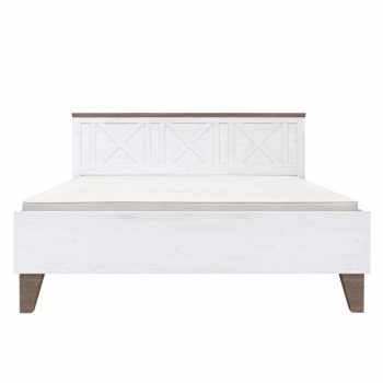   Ágy ágyráccsal, 160x200, canyon fenyő/sonoma trüffel tölgy, TEINA | Barna | DTD