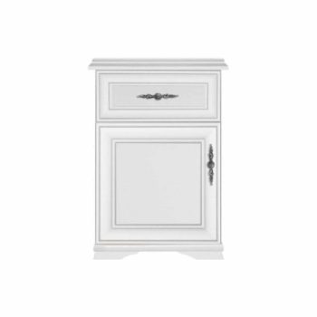   Komód, alpesi fehér, KENTAK KOM1D1SL/P | Fehér | Faforgács