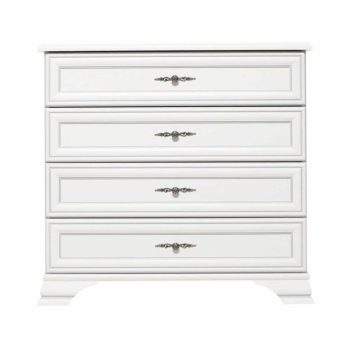 Komód, alpesi fehér, KENTAK KOM4S | Fehér | Faforgács