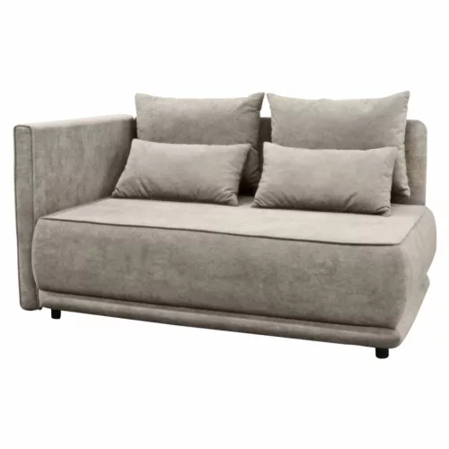 Kihúzható kanapé, bézsesszürke Taupe, balos, LIAMI | Szürke | Szövet