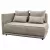Kihúzható kanapé, bézsesszürke Taupe, balos, LIAMI | Szürke | Szövet