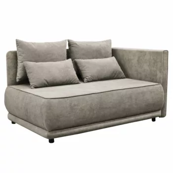   Kihúzható kanapé, bézsesszürke Taupe, jobbos, LIAMI | Szürke | Szövet