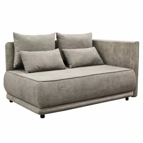 Kihúzható kanapé, bézsesszürke Taupe, jobbos, LIAMI | Szürke | Szövet