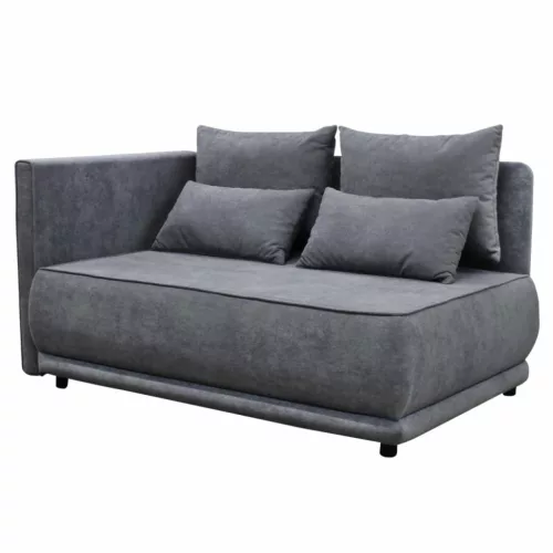 Kihúzható kanapé, szürke, balos, LIAMI | Szürke | Szövet