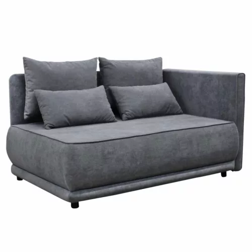 Kihúzható kanapé, szürke, jobbos, LIAMI | Szürke | Szövet