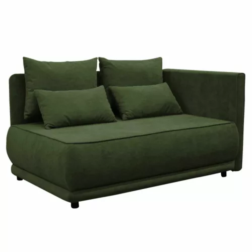 Kihúzható kanapé, zöld, jobbos, LIAMI | Zöld | Szövet
