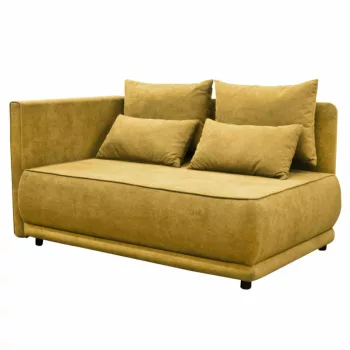   Kihúzható kanapé, mustárszínű, balos, LIAMI | Sárga | Szövet