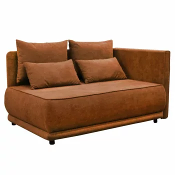   Kihúzható kanapé, terrakotta, jobbos, LIAMI | Narancssárga | Szövet