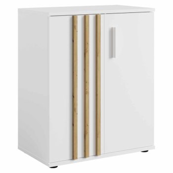   Komód, 2D, fehér/artisan tölgy, TOLIS TYP 1 | Fehér | Faforgács