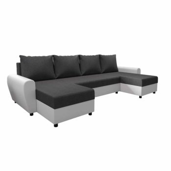   Univerzális ülőgarnitúra, szürke/fehér, DAKAR NEW U | Szürke | Szövet