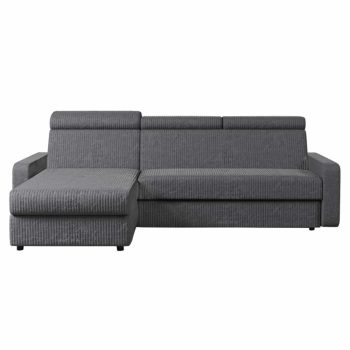   Sarok ülőgarnitúra, szürke, balos, MORA ROH | Szürke | Szövet