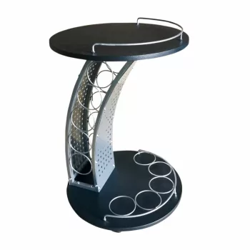 Tálalóasztal, fekete/ezüst, ALADAR NEW | Szürke | DTD