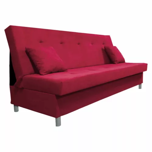 Kihúzható kanapé, piros, ALADA | Piros | Szövet