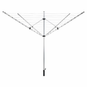   Kerti ruhaszárító, ezüst/fekete, 50 m, ROTARY NEW TYP 1 | Szürke | Alumínium