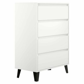 Komód, fehér, BOGAN NEW 4S70 | Fehér | Faforgács