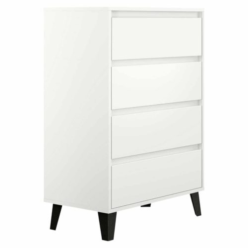 Komód, fehér, BOGAN NEW 4S70 | Fehér | Faforgács