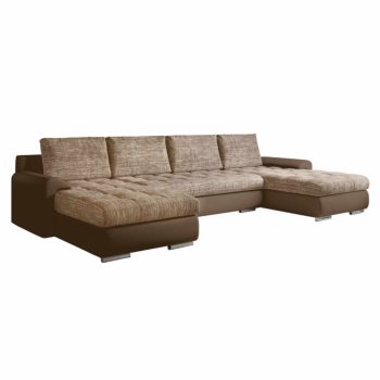   Univerzális ülőgarnitúra, ekobőr barna/barna melír, TOLITA U UNI | Barna | Ekobőr